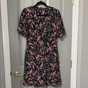 Tommy Hilfiger Black and Pink Floral Mini Dress